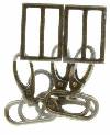 Tidal Wave Purse Hardware Pack - 1 1/4" Antique Brass Tidal Wave Purse Hardware Pack - 1 1/4" Antique Brass